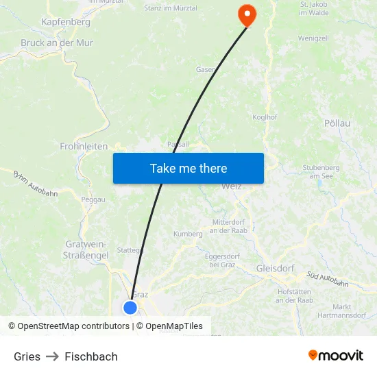 Gries to Fischbach map