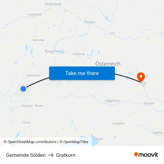 Gemeinde Sölden to Gratkorn map