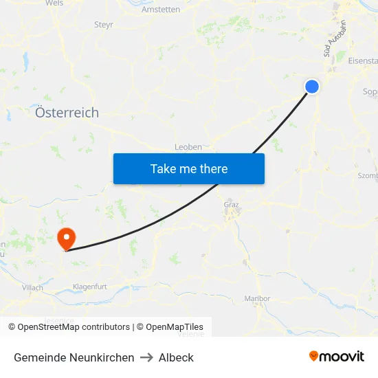 Gemeinde Neunkirchen to Albeck map