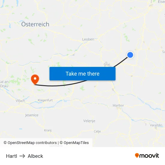 Hartl to Albeck map