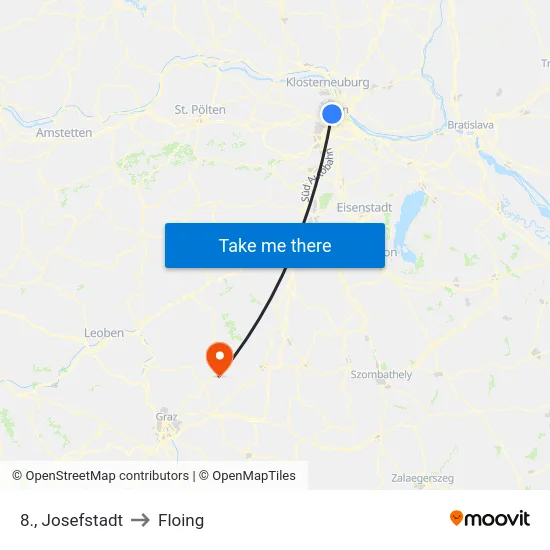 8., Josefstadt to Floing map