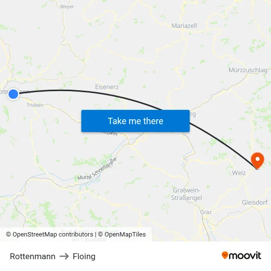 Rottenmann to Floing map