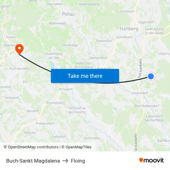 Buch-Sankt Magdalena to Floing map