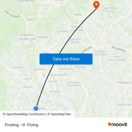 Preding to Floing map