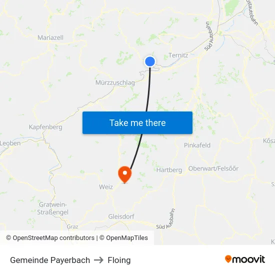 Gemeinde Payerbach to Floing map