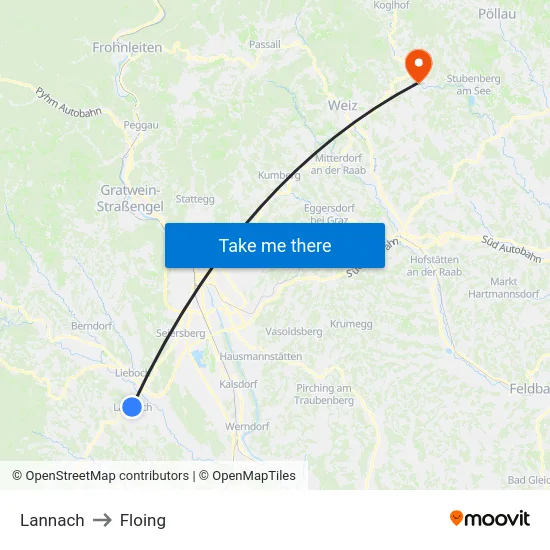 Lannach to Floing map