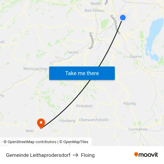 Gemeinde Leithaprodersdorf to Floing map