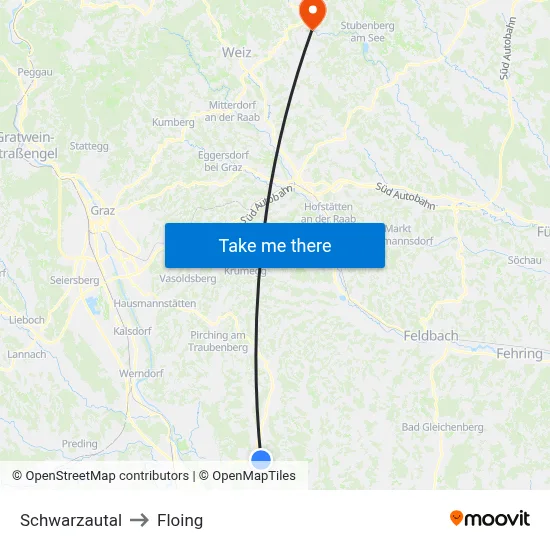 Schwarzautal to Floing map