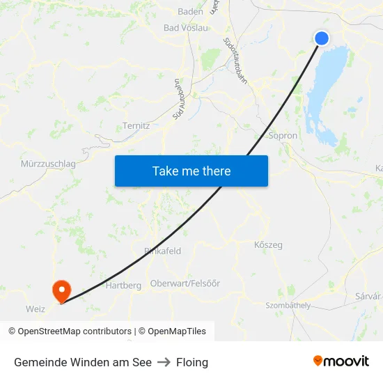 Gemeinde Winden am See to Floing map