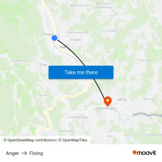 Anger to Floing map