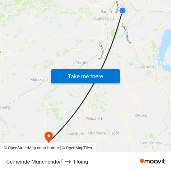Gemeinde Münchendorf to Floing map