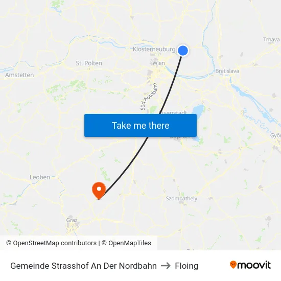 Gemeinde Strasshof An Der Nordbahn to Floing map