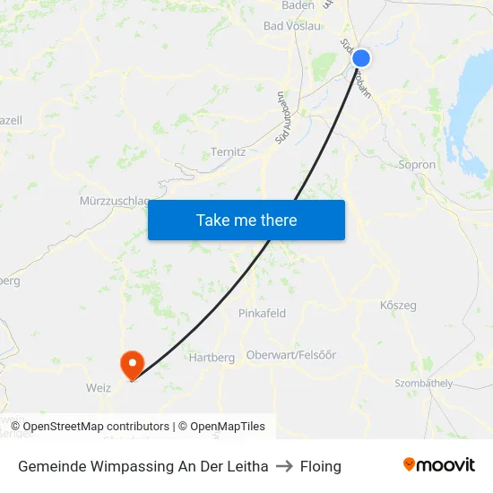 Gemeinde Wimpassing An Der Leitha to Floing map