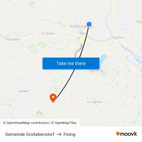 Gemeinde Großebersdorf to Floing map