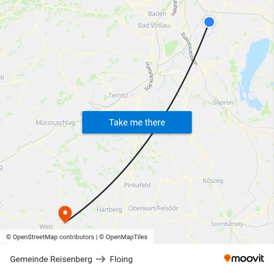 Gemeinde Reisenberg to Floing map
