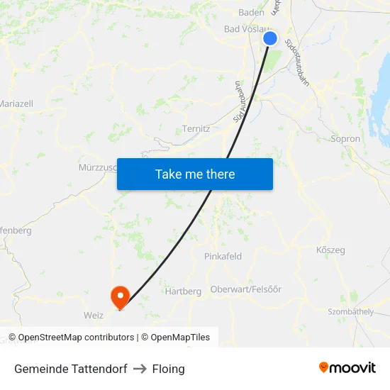 Gemeinde Tattendorf to Floing map