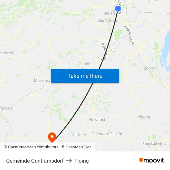 Gemeinde Guntramsdorf to Floing map