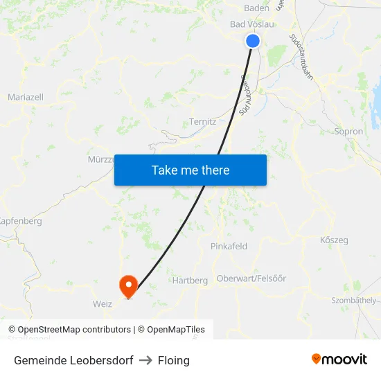 Gemeinde Leobersdorf to Floing map