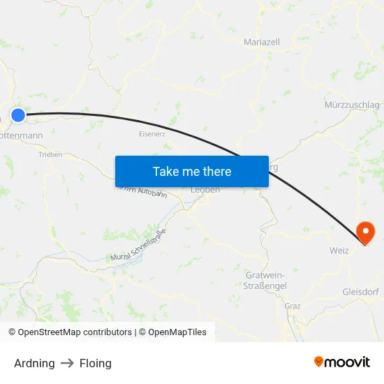 Ardning to Floing map