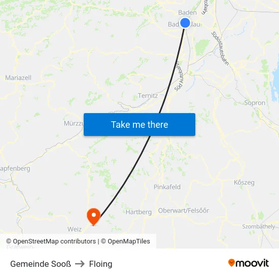 Gemeinde Sooß to Floing map