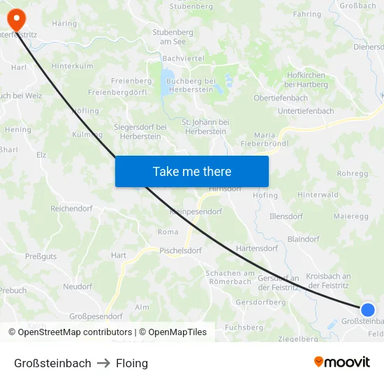 Großsteinbach to Floing map