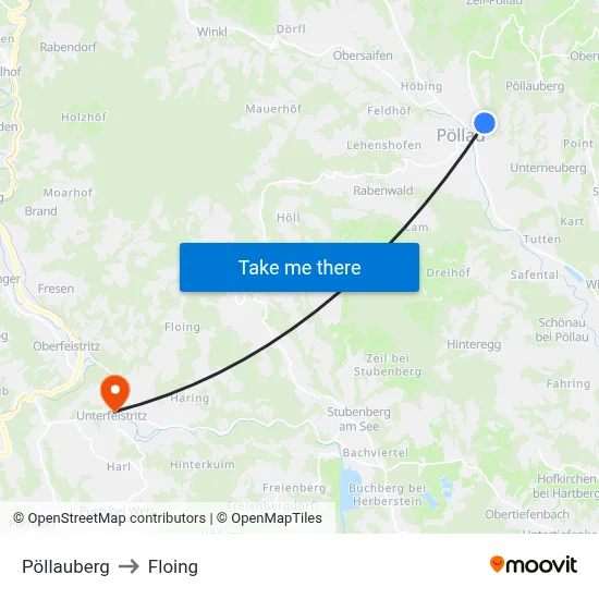 Pöllauberg to Floing map