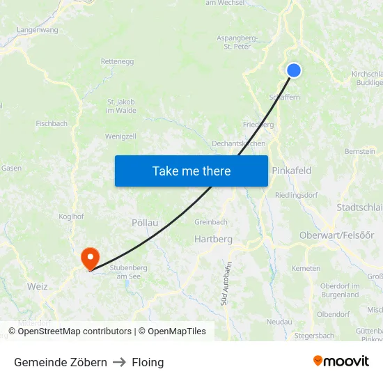 Gemeinde Zöbern to Floing map