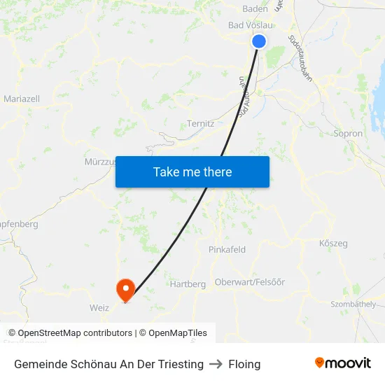 Gemeinde Schönau An Der Triesting to Floing map