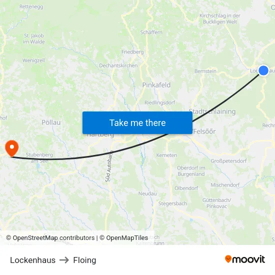 Lockenhaus to Floing map