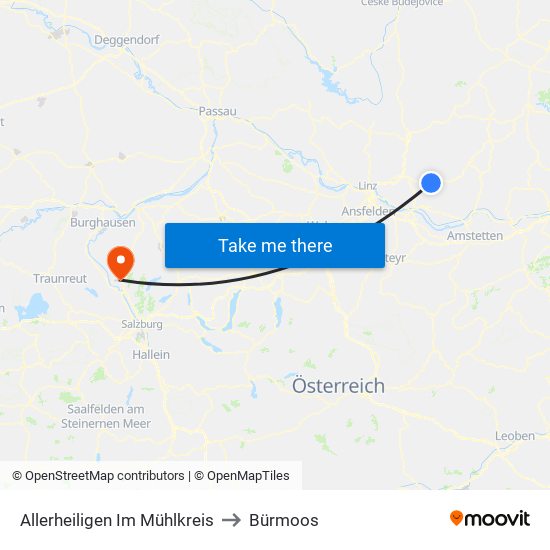 Allerheiligen Im Mühlkreis to Bürmoos map