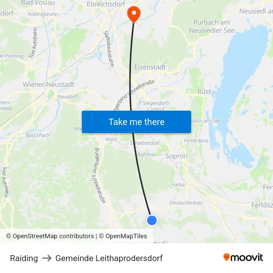 Raiding to Gemeinde Leithaprodersdorf map