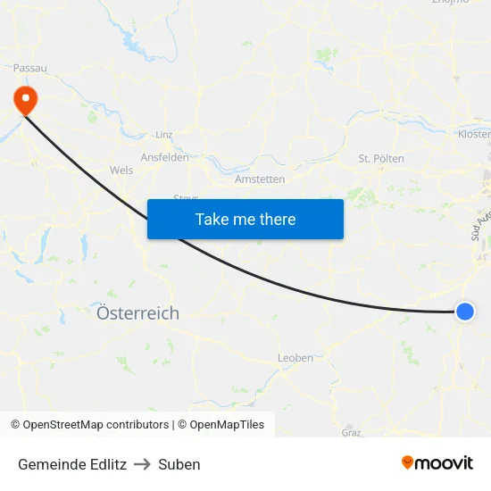 Gemeinde Edlitz to Suben map