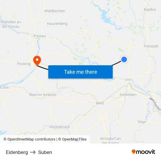 Eidenberg to Suben map