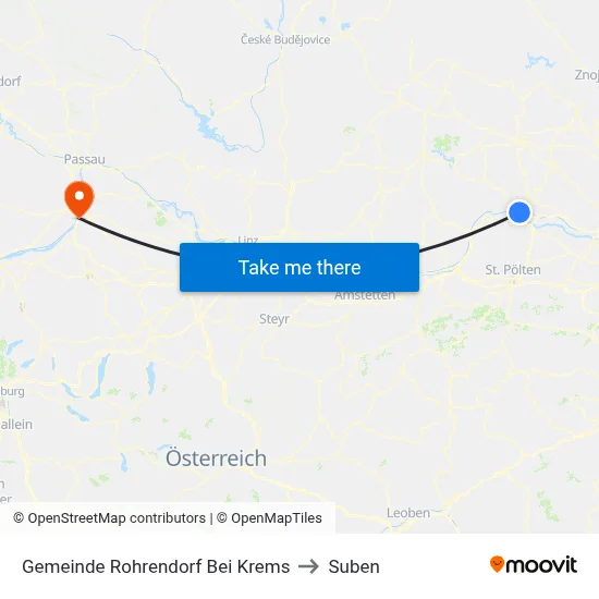 Gemeinde Rohrendorf Bei Krems to Suben map
