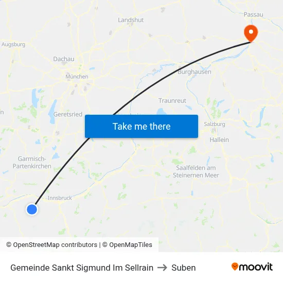 Gemeinde Sankt Sigmund Im Sellrain to Suben map
