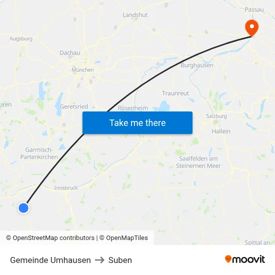 Gemeinde Umhausen to Suben map