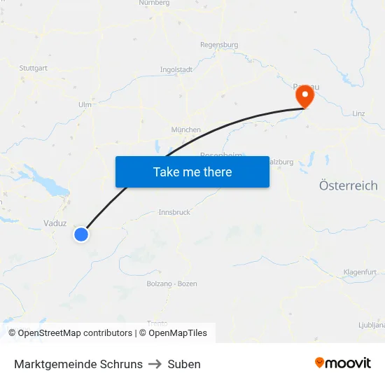 Marktgemeinde Schruns to Suben map
