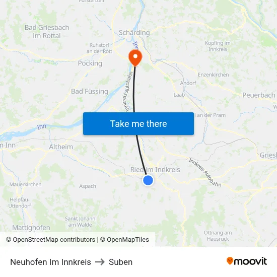 Neuhofen Im Innkreis to Suben map