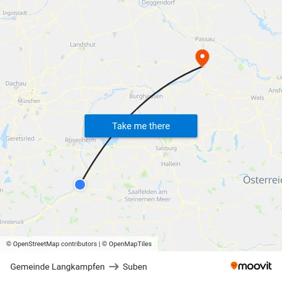 Gemeinde Langkampfen to Suben map