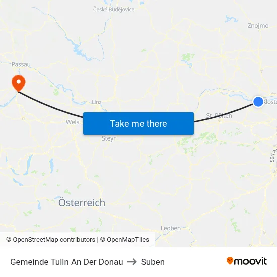 Gemeinde Tulln An Der Donau to Suben map