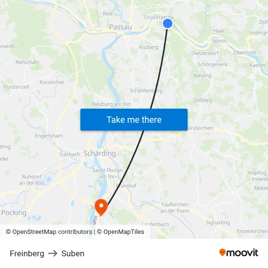 Freinberg to Suben map