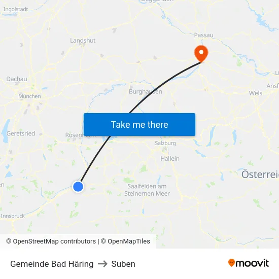 Gemeinde Bad Häring to Suben map