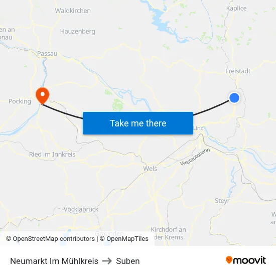 Neumarkt Im Mühlkreis to Suben map