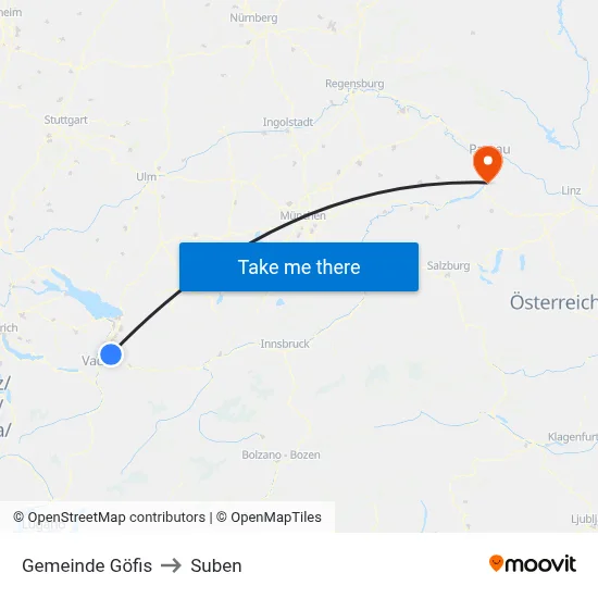 Gemeinde Göfis to Suben map
