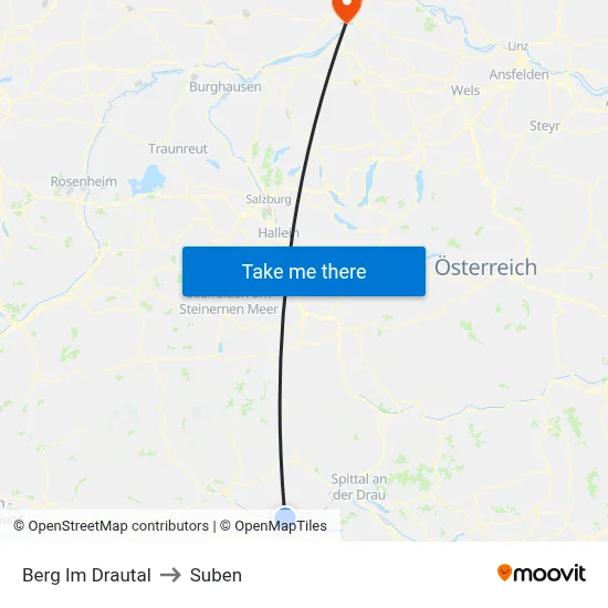 Berg Im Drautal to Suben map