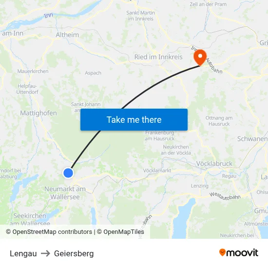 Lengau to Geiersberg map