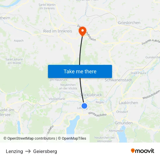 Lenzing to Geiersberg map