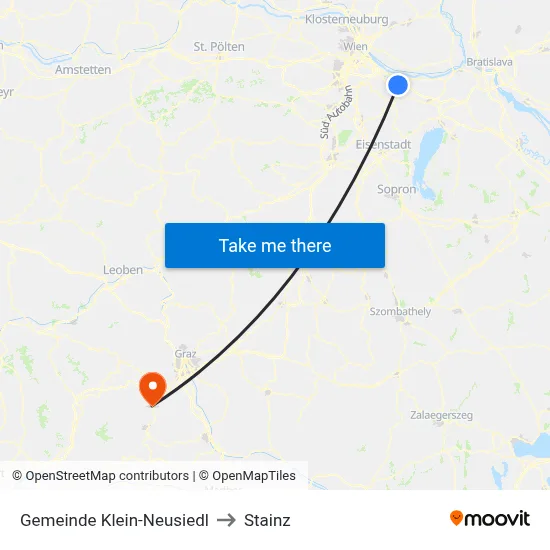 Gemeinde Klein-Neusiedl to Stainz map