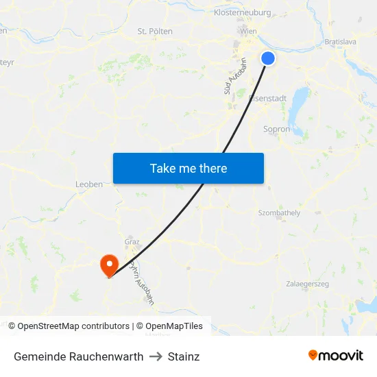 Gemeinde Rauchenwarth to Stainz map