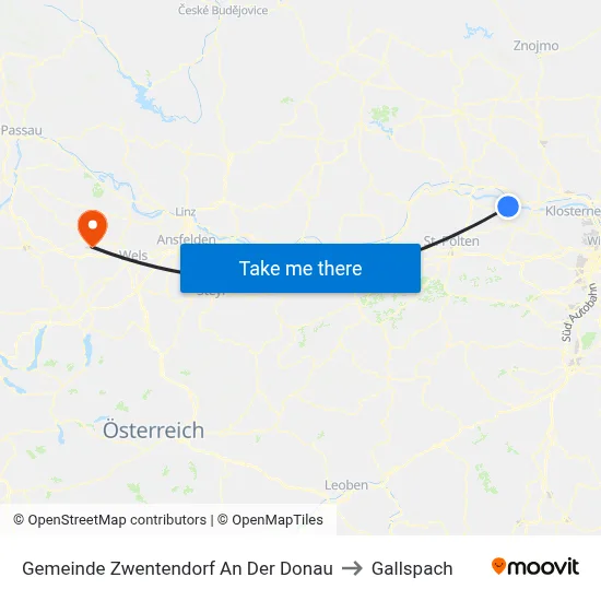 Gemeinde Zwentendorf An Der Donau to Gallspach map